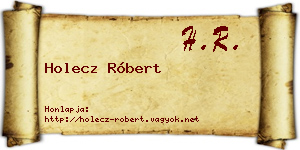 Holecz Róbert névjegykártya