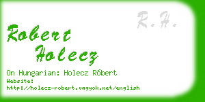 robert holecz business card
