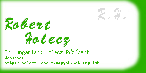 robert holecz business card